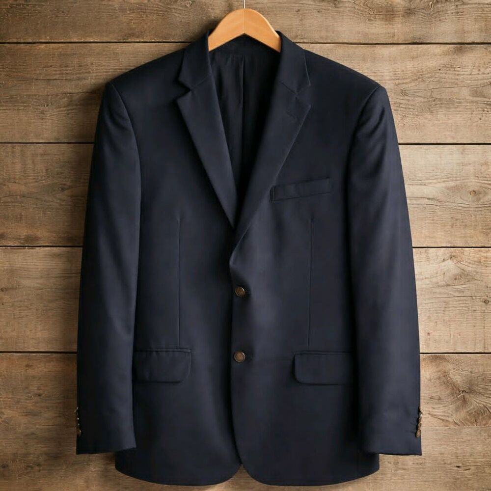 Jos. A. Bank Navy 100% Wool Suit Jacket Blazer Size 40 Regular Men's 40R